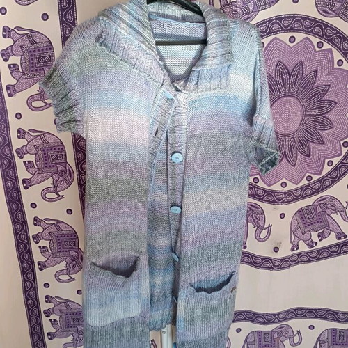 Knitted cardigan like new, multicolored, size L