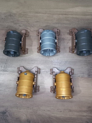 Playmobil Bombs like new, gray and gold set
