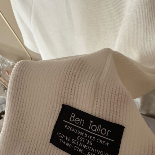 Ben Tailor short-sleeve corduroy shirt used, white, size M