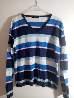 Glou light sweater used, size M, striped blue