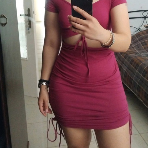 Adjustable length dress like new, pink and purple