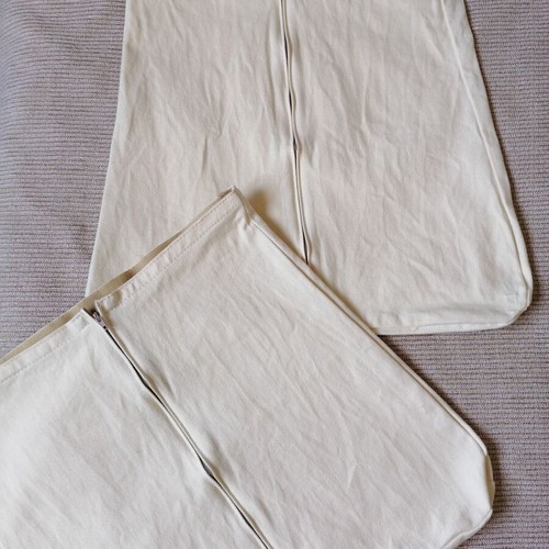 Chair covers set of 2 handmade cotton with zipper and velcro like new