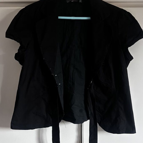 Raxevsky black short-sleeve bolero jacket XL