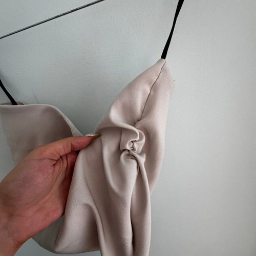 H&M strapless top, beige