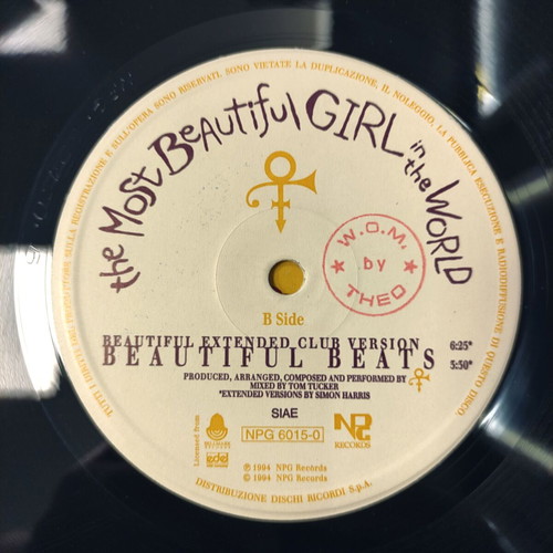 The Artist (Formerly Known As Prince) The Most Beautiful Girl In The World 12'' Vinyl Maxi Single used