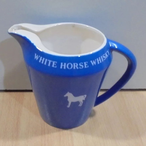 White Horse Scotch Whisky old promotional ceramic jug used