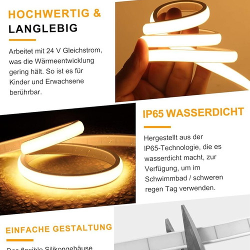 Lamomo COB LED Strip 5m Warm White with Remote Like New