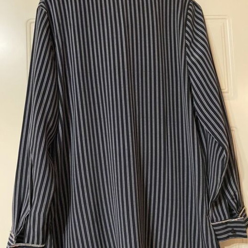 Striped women's shirt size L like new with rhinestone details