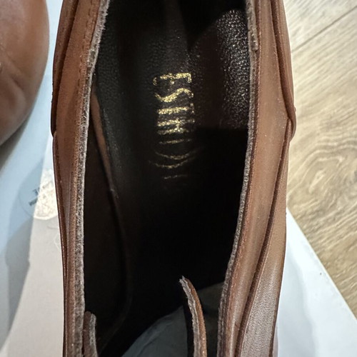 Esthissis leather brown shoes size 38