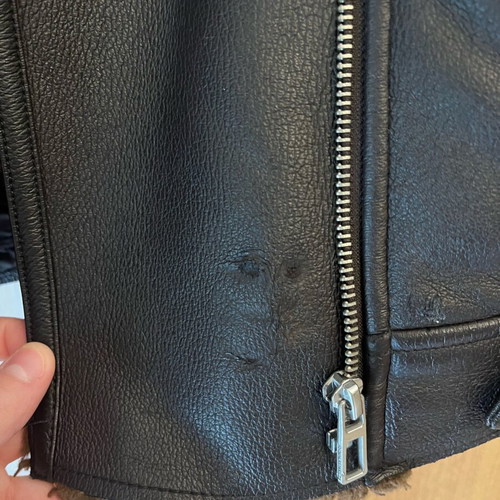 Zara kids biker jacket with sherpa lining like new, very warm