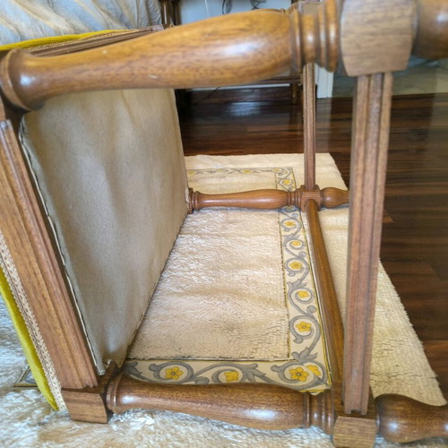 Vintage stool used, needs upholstery replacement