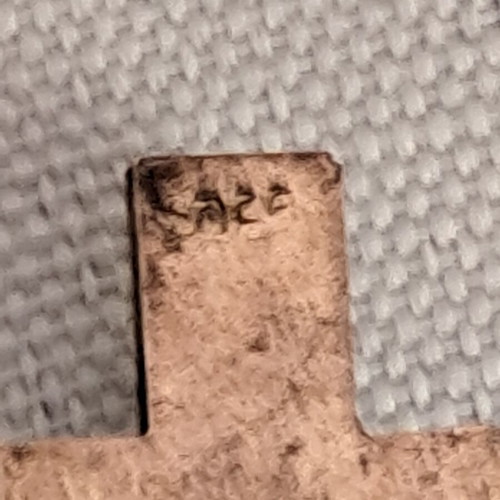 Vintage silver cross with hallmark used