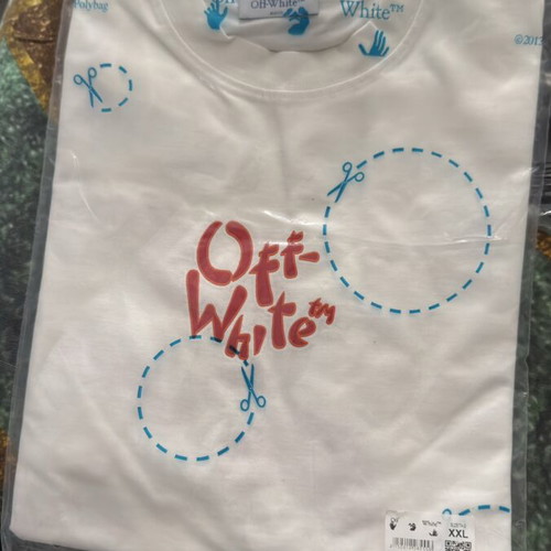 Off White t-shirt new, white with red, size XXL