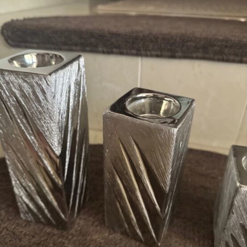 Living room decorative candle holders, set of 3