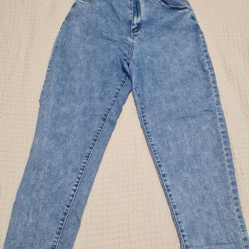Soft high-waisted blue jeans, XL