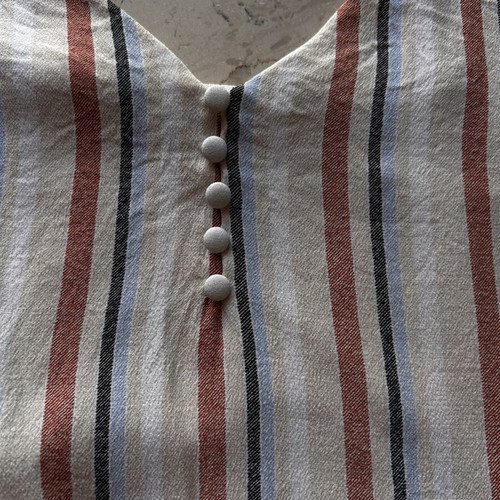 Striped Stradivarius top like new, size L, beige and brown