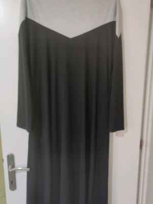 Long turtleneck dress like new, comfortable and elegant, black and grey, XXL