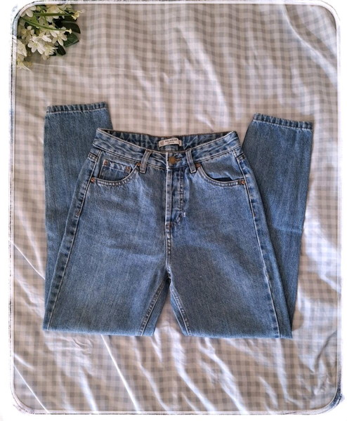 Cute Highwaist Jeans  Τζιν παντελόνι ψηλομεσο mom 90s vintage style Blugi