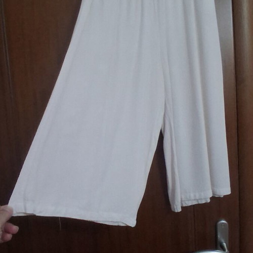 Women's beige Capri pants, one size, 100% cotton