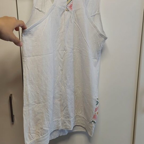 Women's summer t-shirt used, white, one size