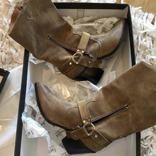 Suede leather western boots Fardoulis size 37 new