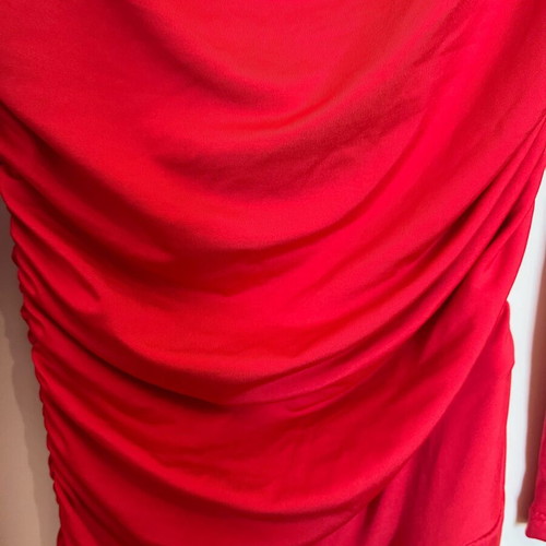 Red long women's dress with off-shoulder new