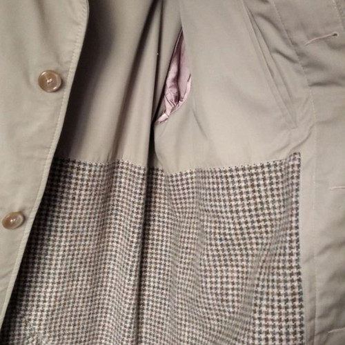 Men's vintage beige trench coat new, size L