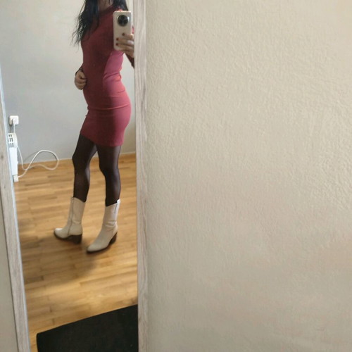 Mini tight dress new in brick color, size S