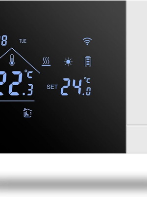 Beok Controls smart thermostat for gas boiler, like new, Wi-Fi, black