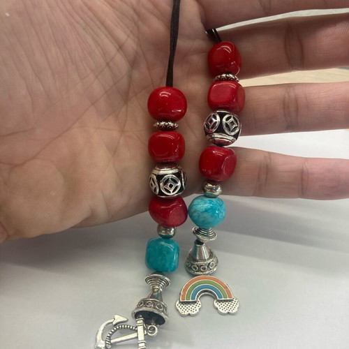 Handmade begleri with nephrite beads and modern designs