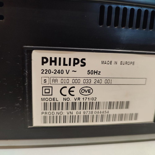 VCR Philips VR171 μεταχειρισμένο, δεν παίζει κασέτα, χωρίς καλώδια