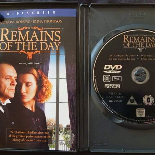 The Remains of the Day DVD by James Ivory, drama romance