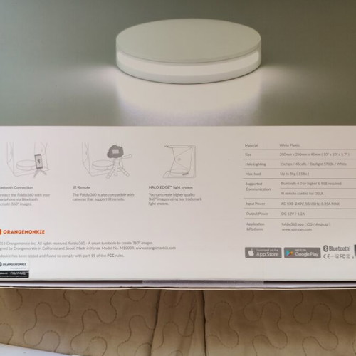 Foldio360 Smart Turntable photography studio new