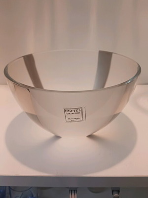 Crystal bowl Espiel handmade new with stripes