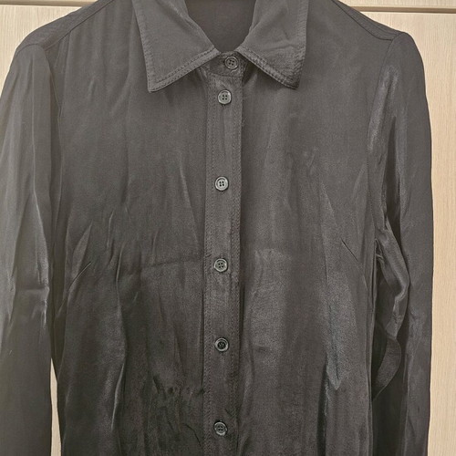 Zara Black Satin Dress With Buttons And Belt Medium Like New