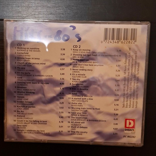 Hits Of The 80's 2xCD compilation used, pop