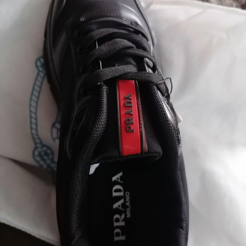 Prada sports shoes new, black and red