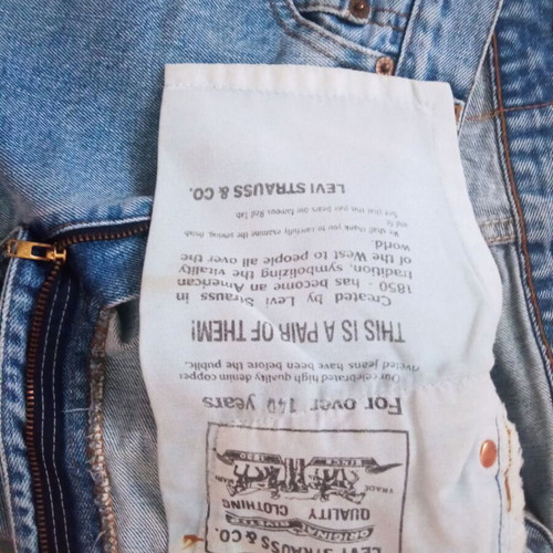 Levi's 505 vintage shorts used, size W28, light blue