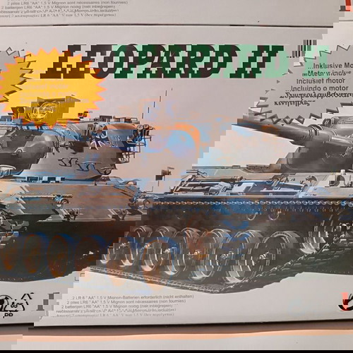 Leopard 1:48 tank model kit with motor, new