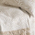 Rythmos Tara Ecru Jacquard Double-Sided Chenille Throw 180x240