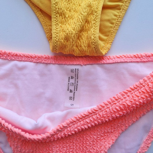 Calzedonia women's swimwear small new, yellow and orange, set of 2