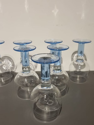 Bormioli Rocco Italy water and wine glasses used, set of 7
