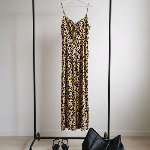 River Island leopard print jumpsuit size 42 like new
