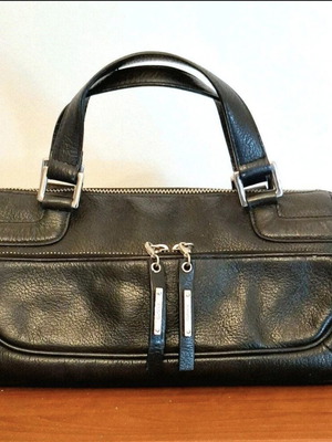 DKNY Vintage leather black handbag used