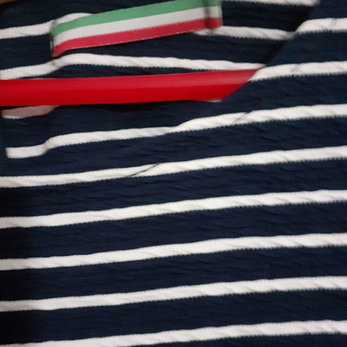 Mini striped dress new, white-blue, size S