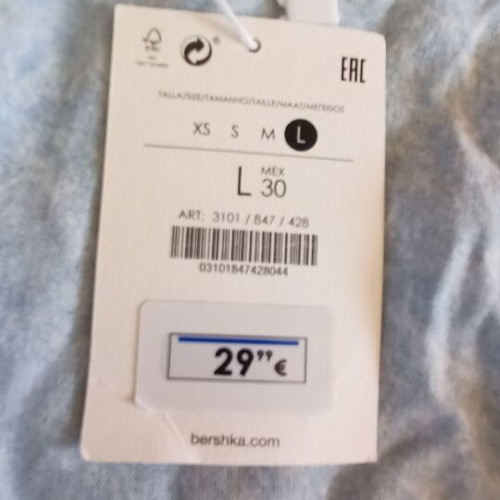 Bershka jumpsuit size L new turquoise with tags