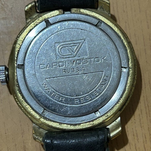 Cardi Vostok Chronoscope wristwatch like new, gold and silver