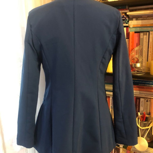 Italian blue royal blazer like new with striped detail