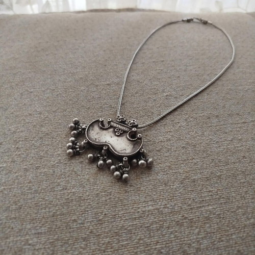 Handmade Silver 925 Necklace 27g Ethnic Tribal Design like new