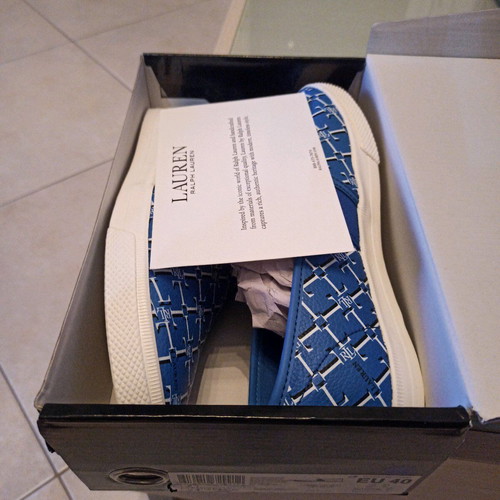 Ralph Lauren women's shoes blue leather new size 40